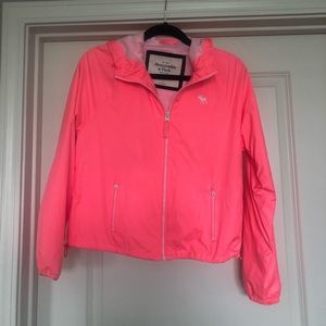 Neon Pink Abercrombie & Fitch Windbreaker